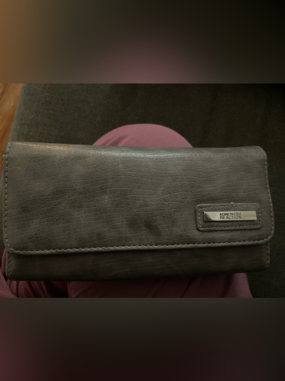 Reaction Kenneth Cole Gray Fold-Over Wallet